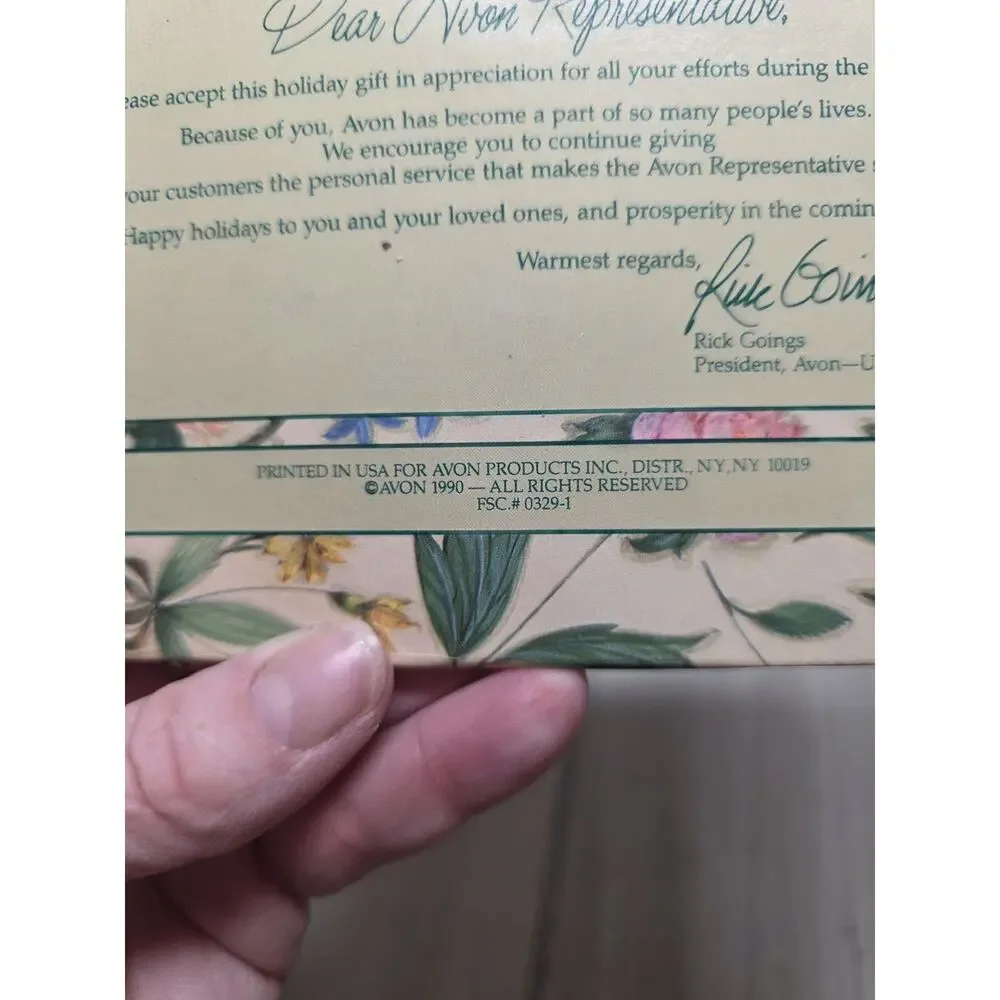 Vtg 1990 Avon Thinking Of You Bird Flowers Post Cards And Envelopes Beautiful